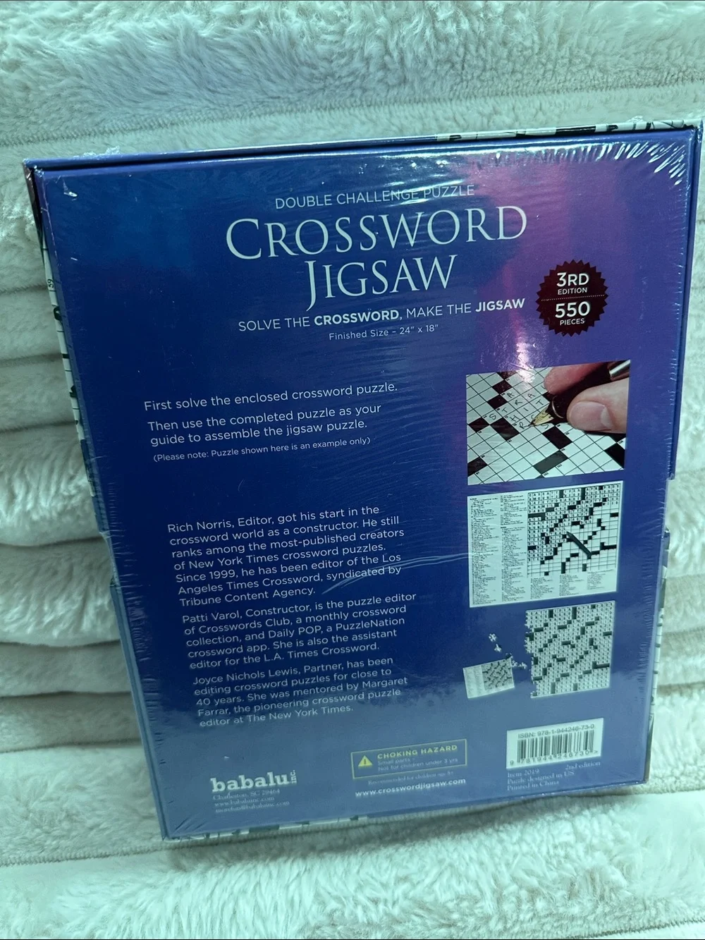 Crossword Jigsaw Double Challenge Puzzle - Blue